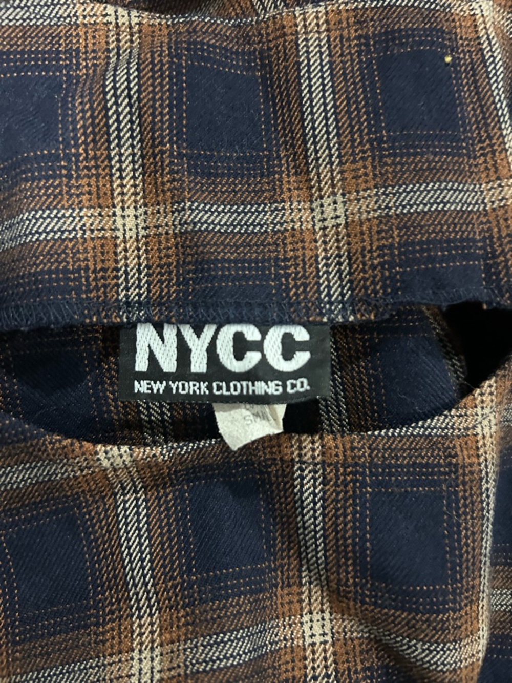 Vintage NYCC Plaid Button-Shoulder Pinafore Dress sz Small - Picture 3 of 4